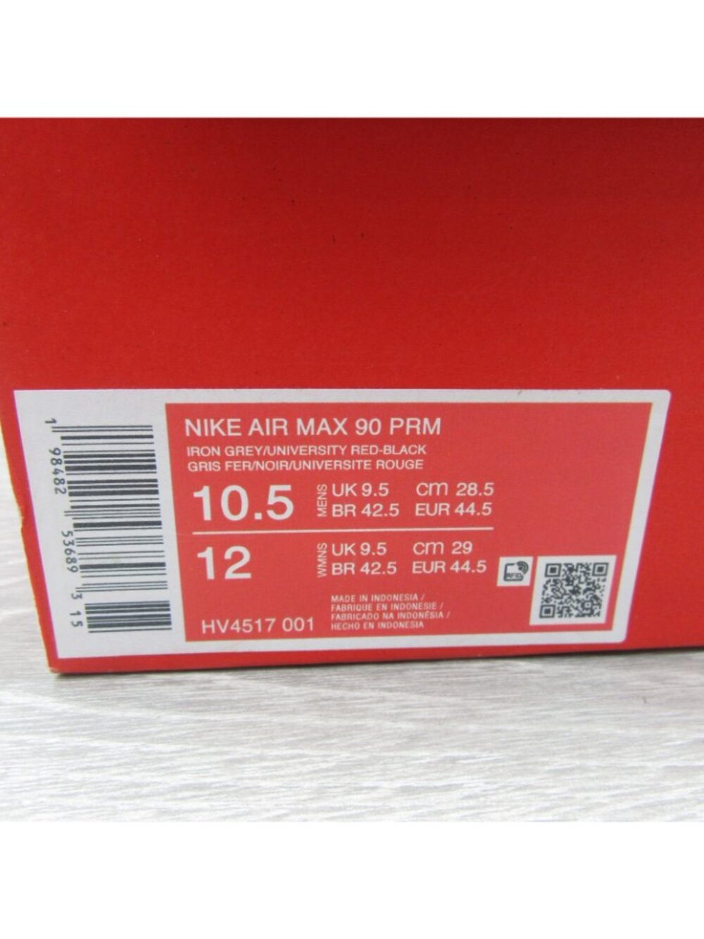 Nike Air Max 90 Premium Men's Size 10.5 Iron Grey Red Shoes NEW - Picture 13 of 16